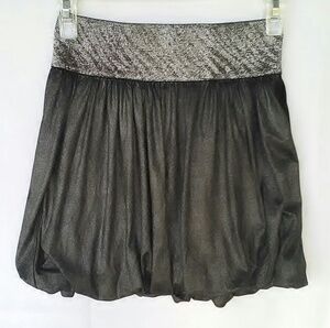 Body Central Black and Silver Mini Skirt